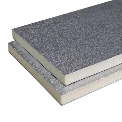 Polyisocyanate PIR Pre-izole Air Duct Panel ak papye aliminyòm nan 80 200mik